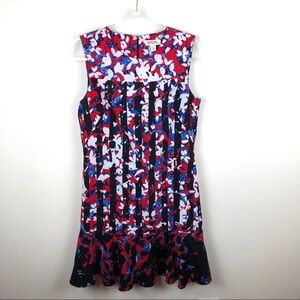 Peter Pilotto for Target Floral Red Blue Dress S